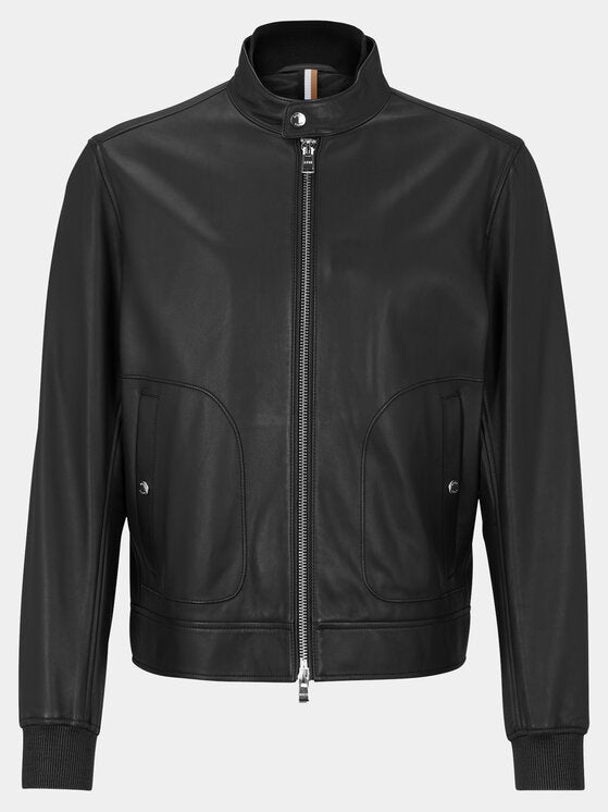 
                      
                        Hugo Boss Leather Coat in Black color
                      
                    