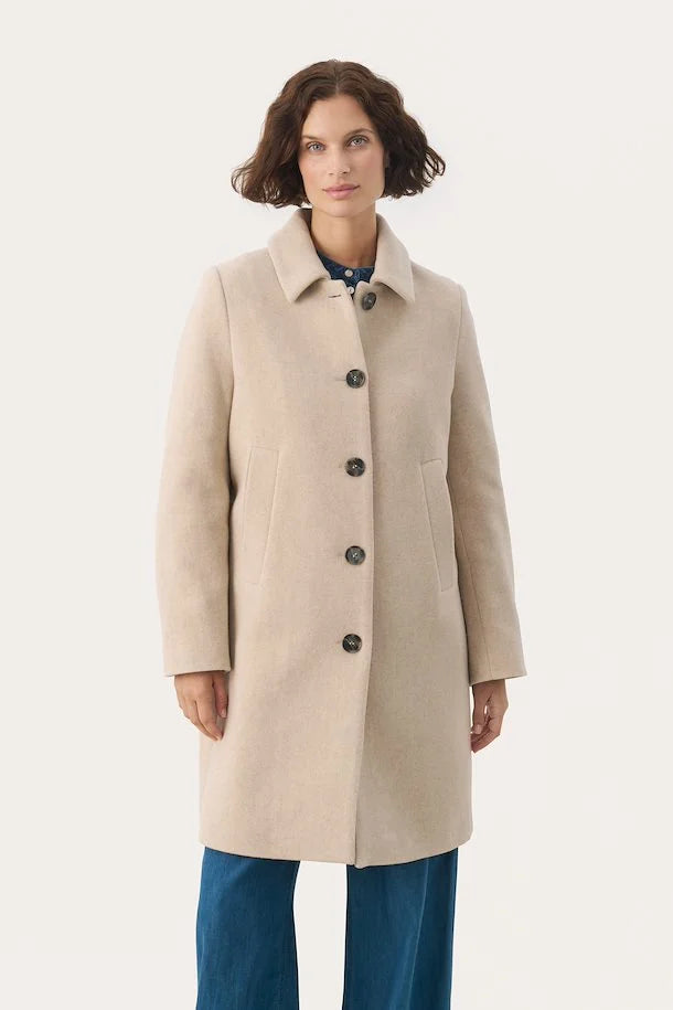 Manteau Part Two de couleur Beige