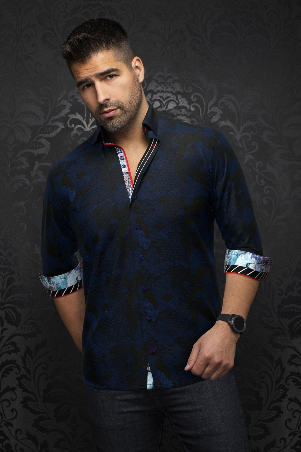 CHEMISE | ABRAHAM, Black Royal - AU NOIR