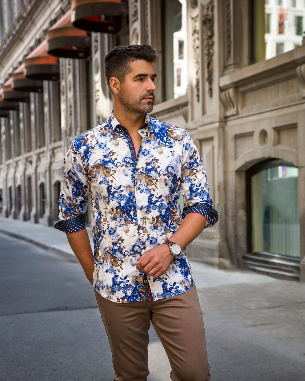 CHEMISE | ACE, Navy Tobacco - AU NOIR