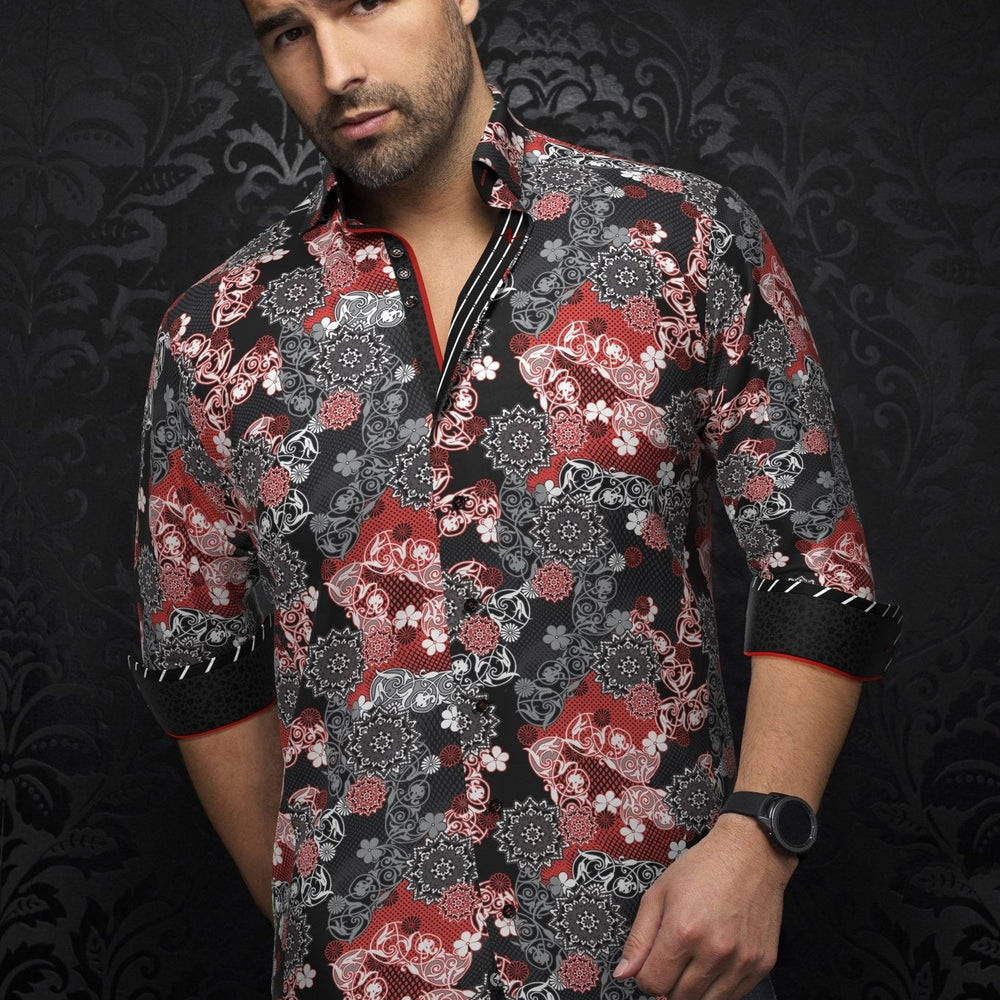 CHEMISE | ALBORI, Black Red - AU NOIR