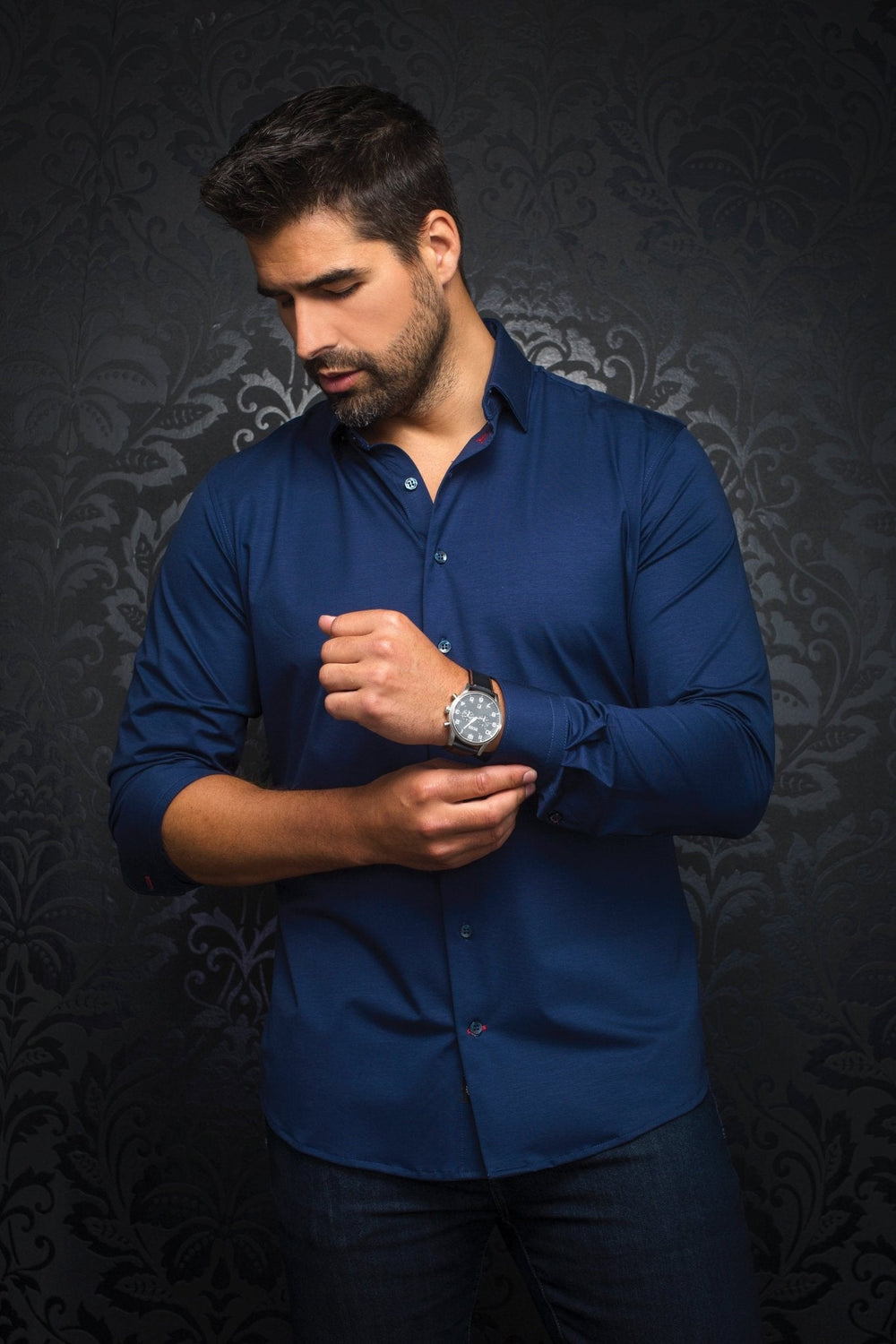 CHEMISE | ALEXANDER-SLD, Navy - AU NOIR