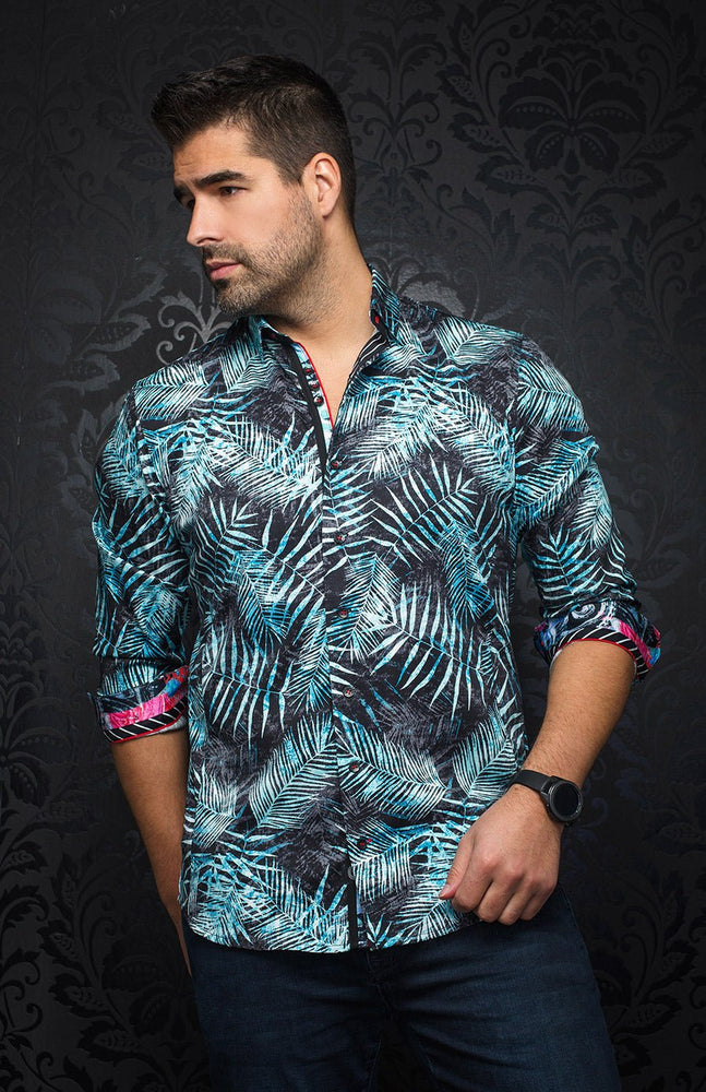 Chemise - ARECA, Turquoise - AU NOIR