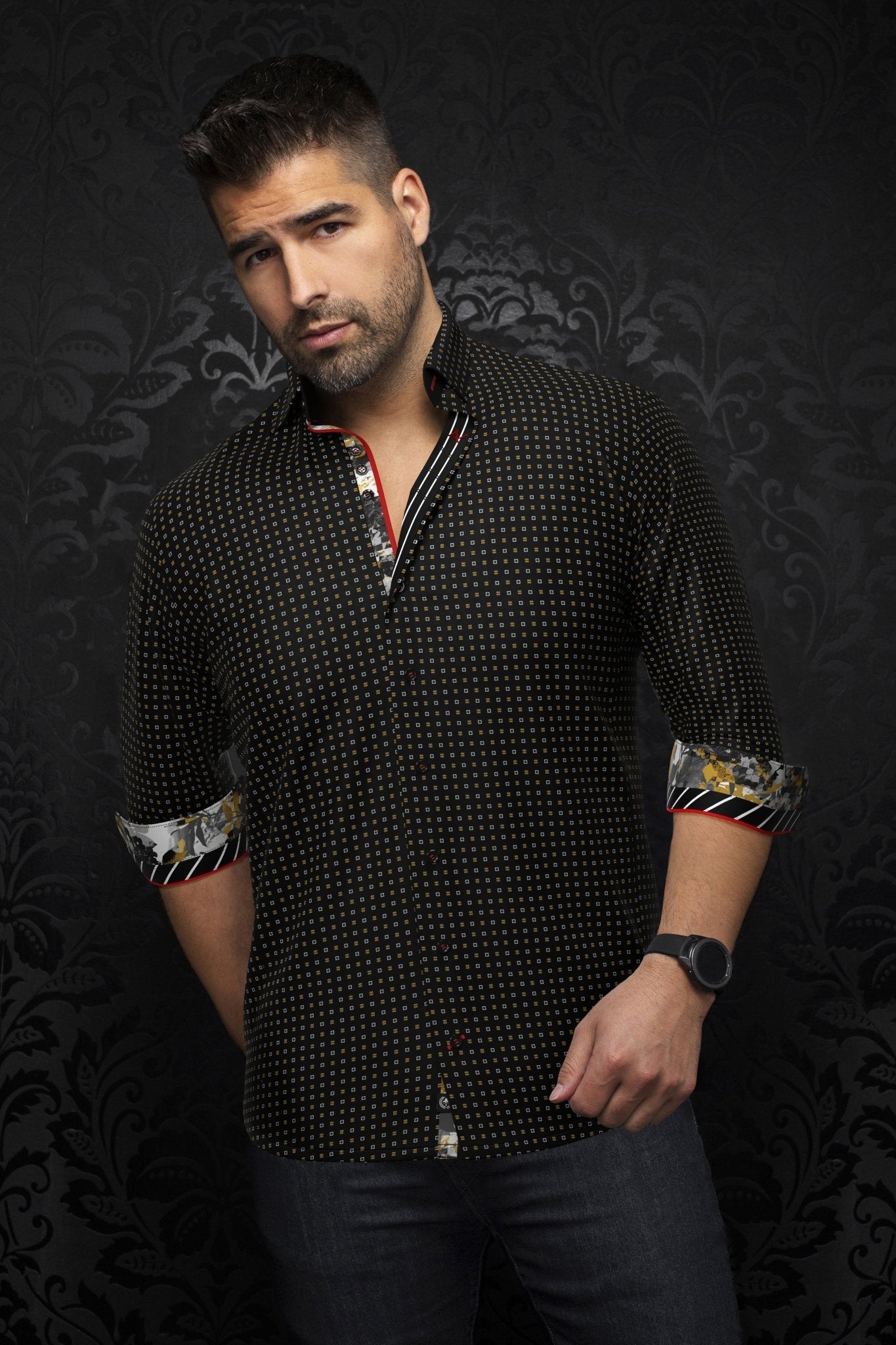 CHEMISE | ARLO, Black Gold - AU NOIR