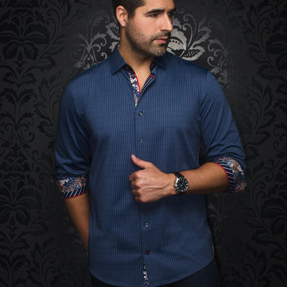 CHEMISE | BERNADO, Blue - AU NOIR