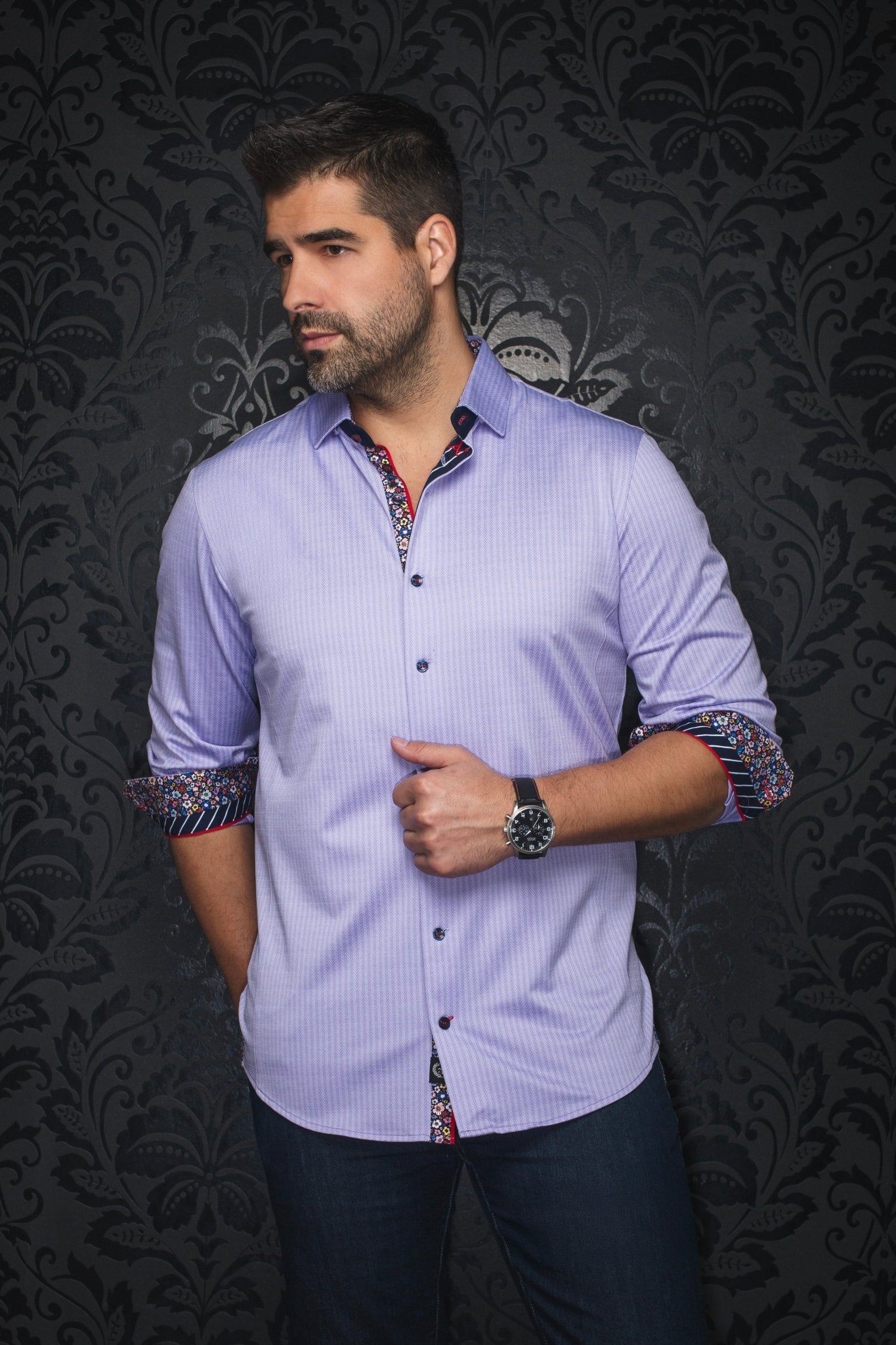 CHEMISE | BERNADO, Lavender - AU NOIR