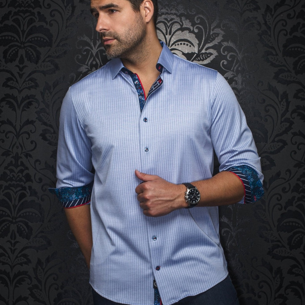 CHEMISE | BERNADO, Light Blue - AU NOIR