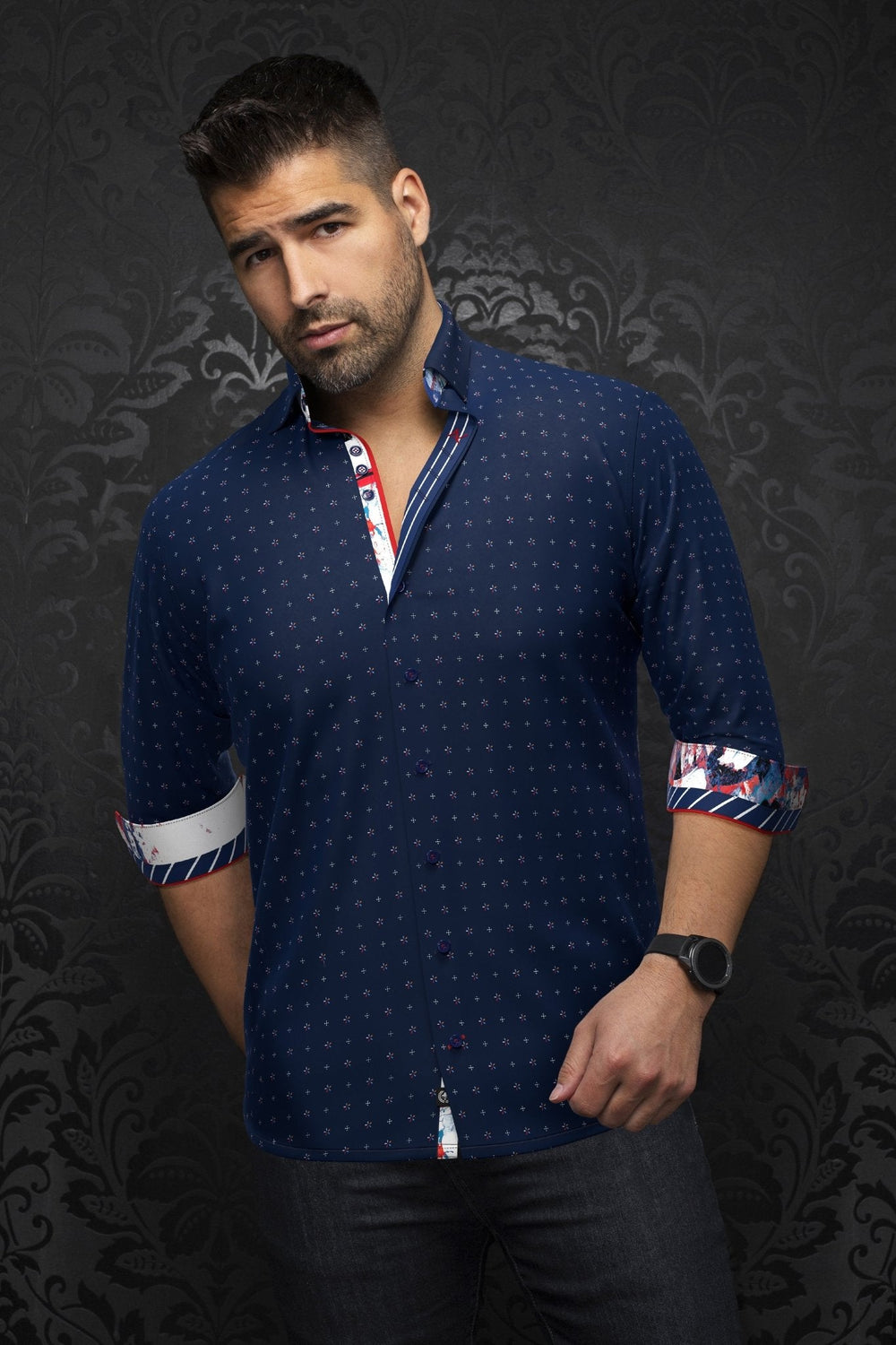 CHEMISE | CAMPOS, Navy - AU NOIR