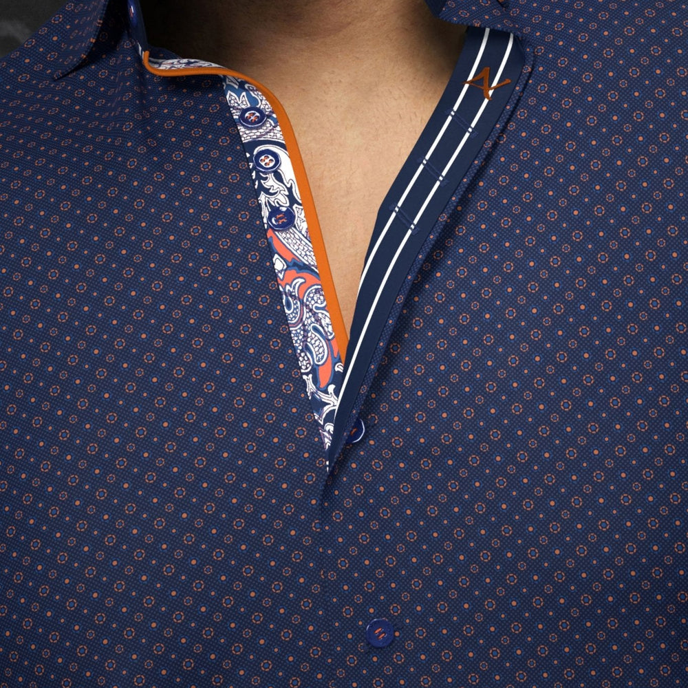 
                  
                    CHEMISE | CARELLI, Navy Orange - AU NOIR
                  
                