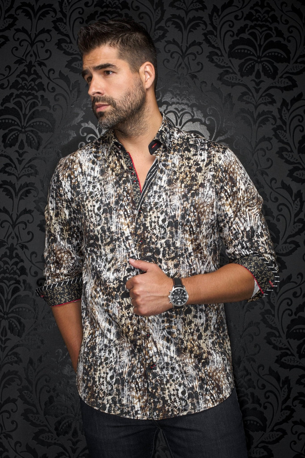 CHEMISE | CARLITTO, Black Tobacco - AU NOIR