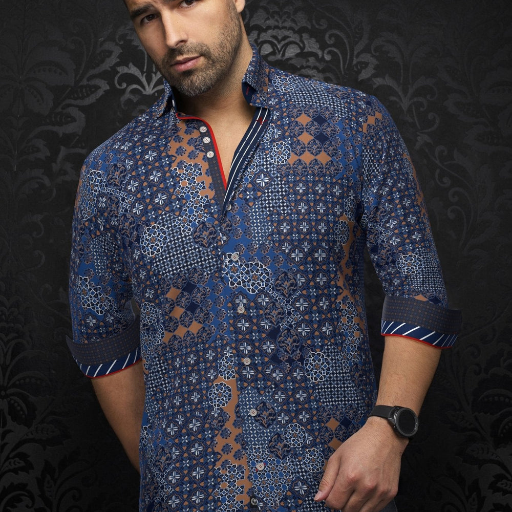 
                  
                    CHEMISE | CARLSON, Navy Tobacco - AU NOIR
                  
                