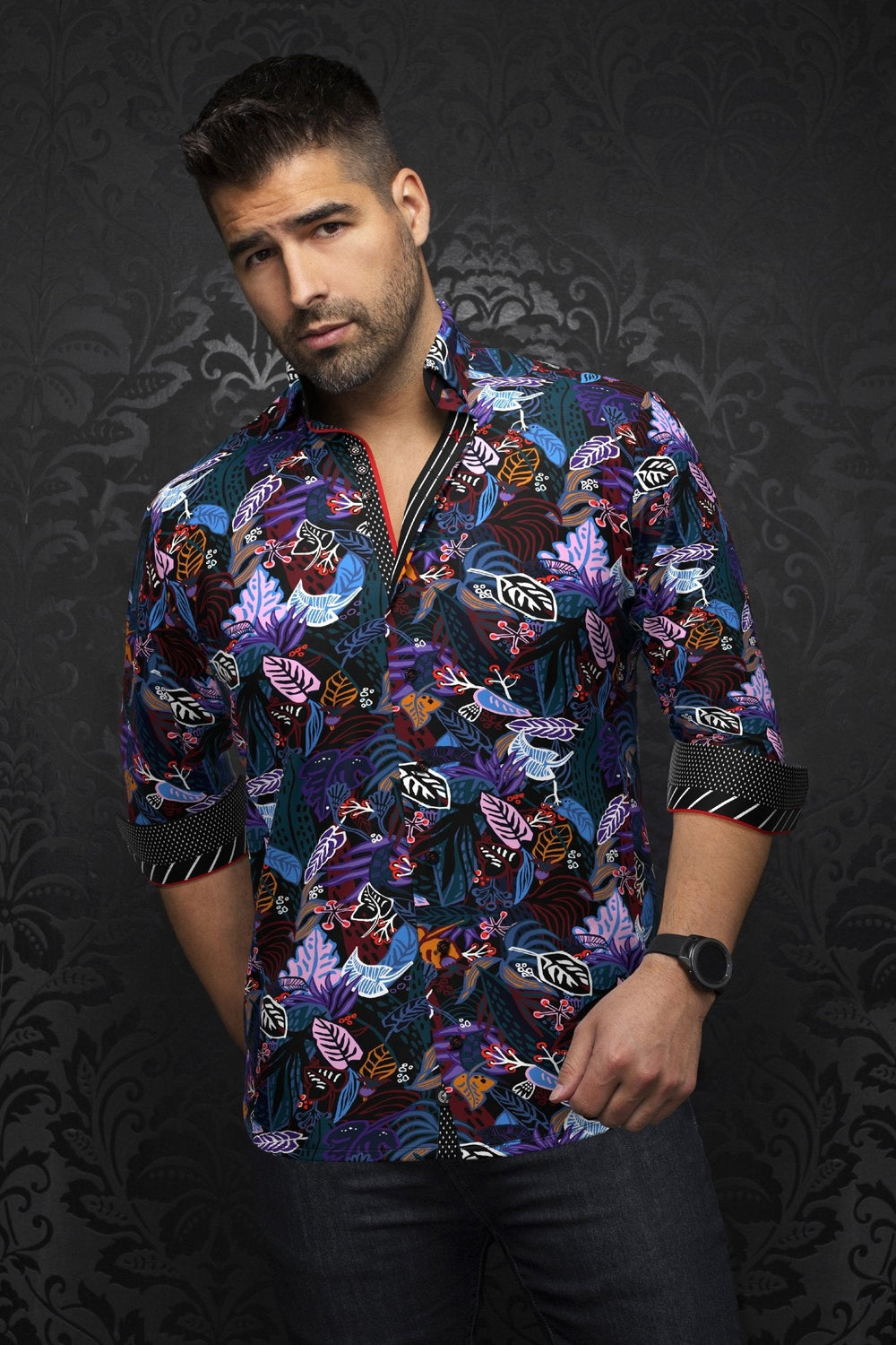 CHEMISE | CENTURION, Black Purple - AU NOIR