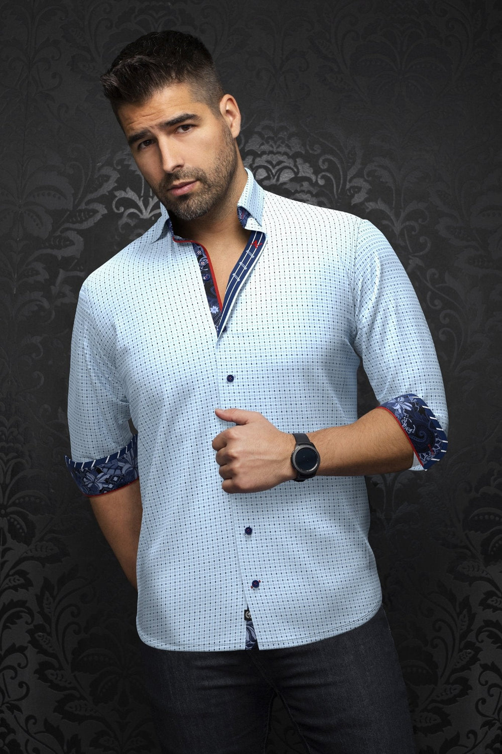 CHEMISE | CESTERO, Light Blue - AU NOIR