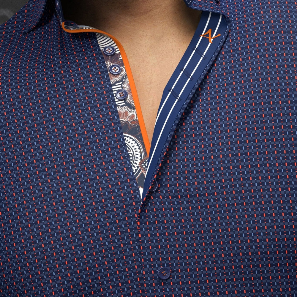 
                      
                        CHEMISE | CESTERO, Navy Orange - AU NOIR
                      
                    