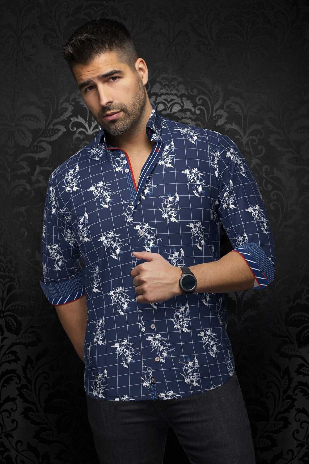 CHEMISE | DISTEFANO, Navy - AU NOIR