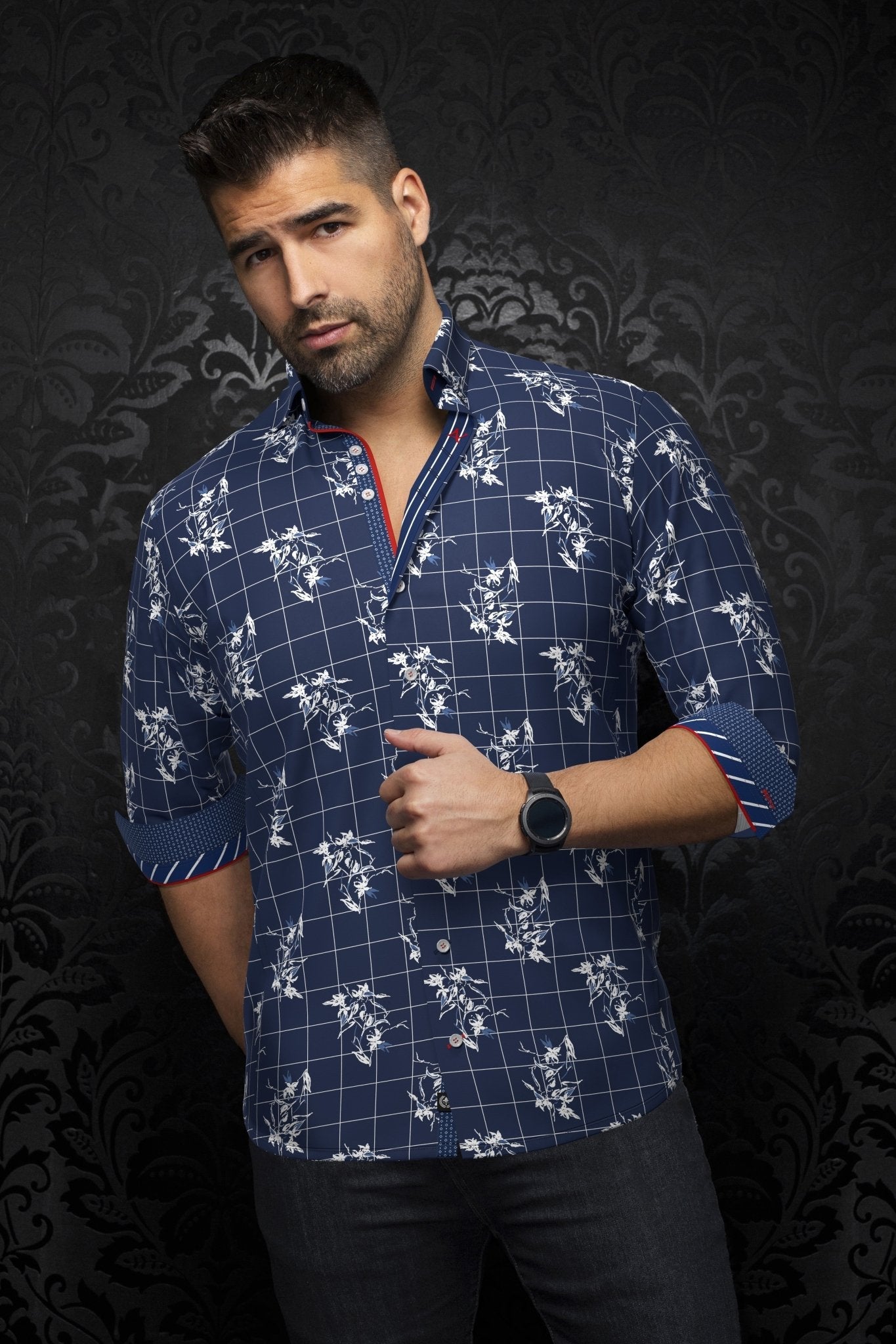 CHEMISE | DISTEFANO, Navy - AU NOIR