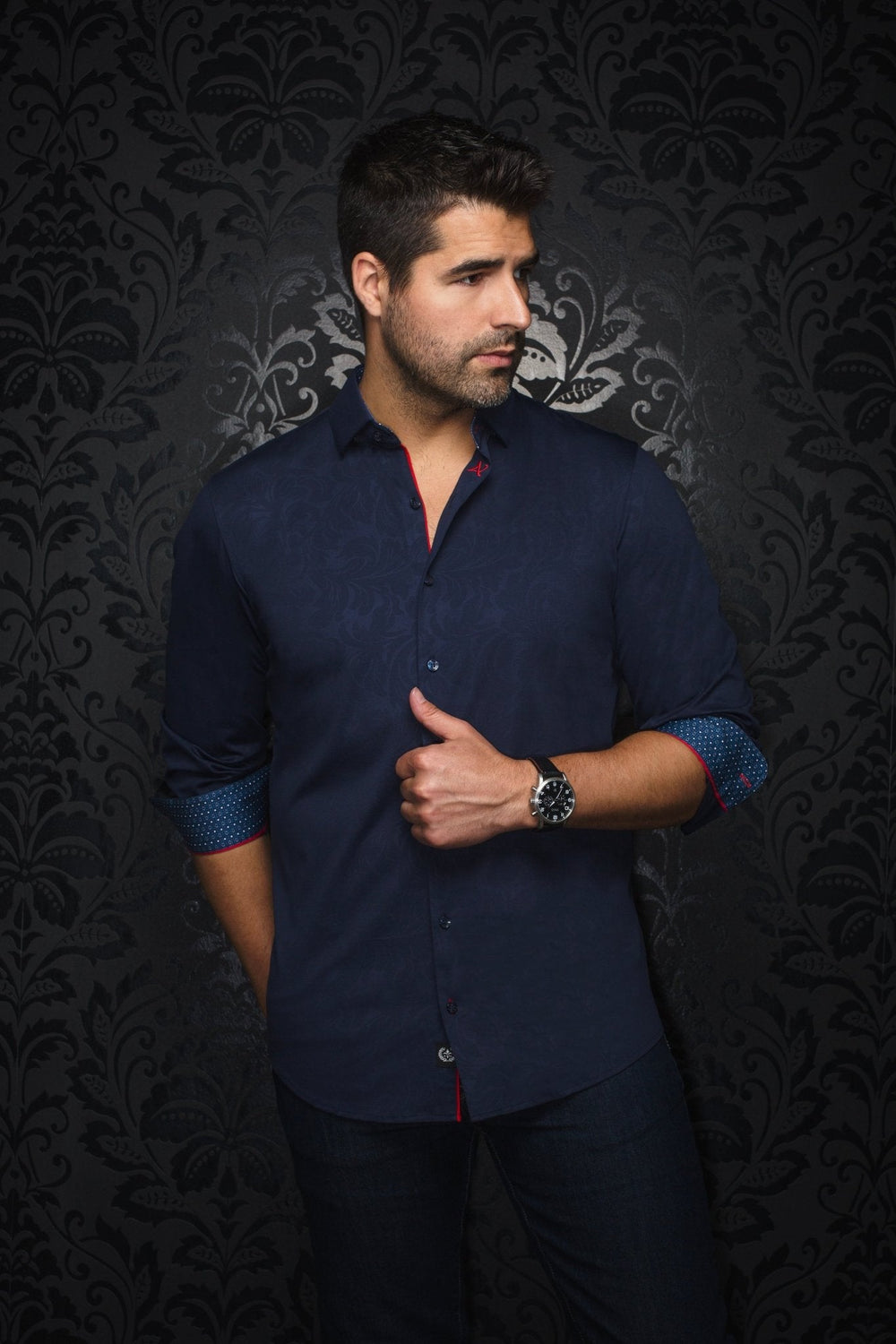 CHEMISE | DUNN, Navy - AU NOIR