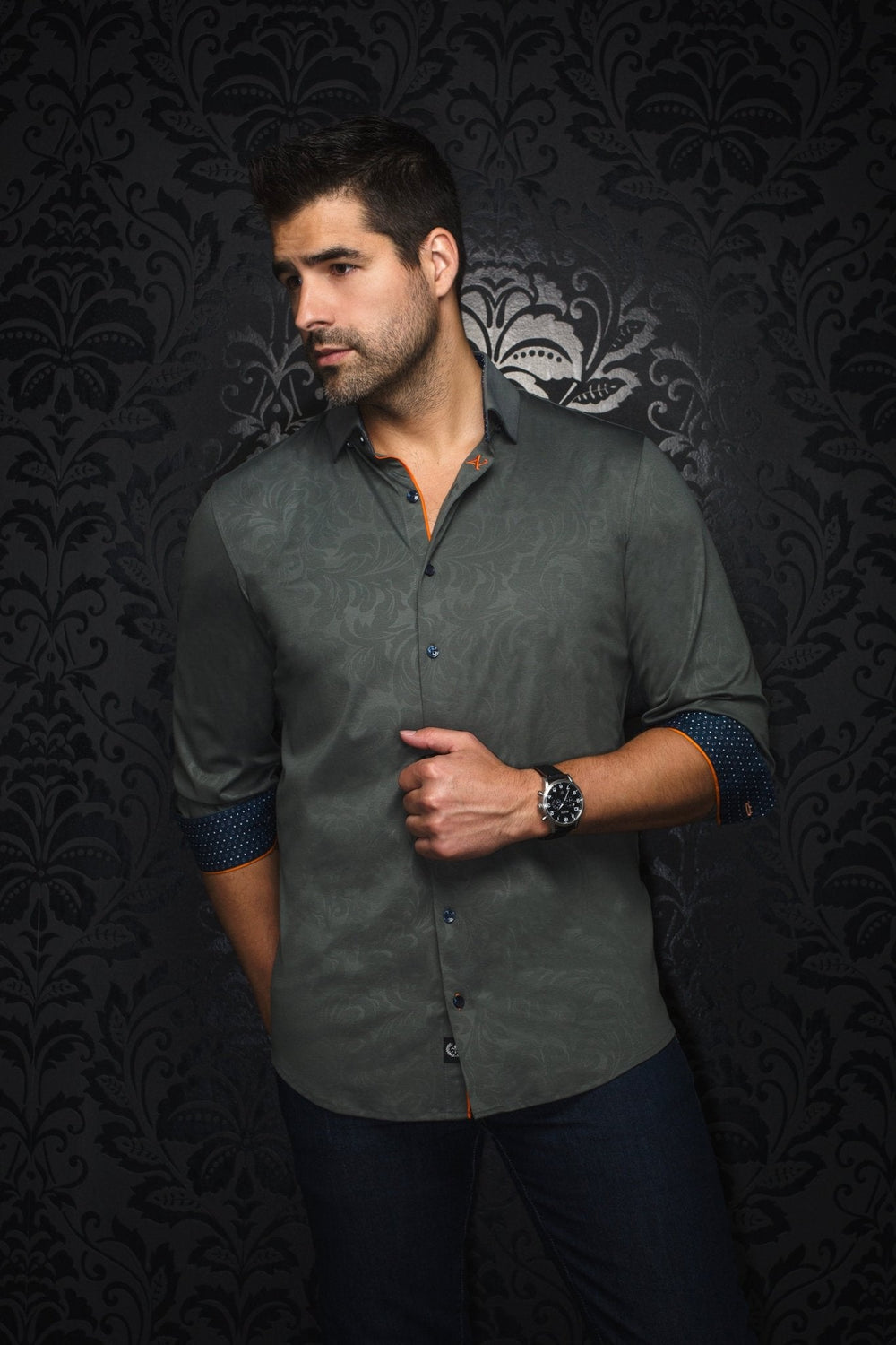 CHEMISE | DUNN, Olive - AU NOIR