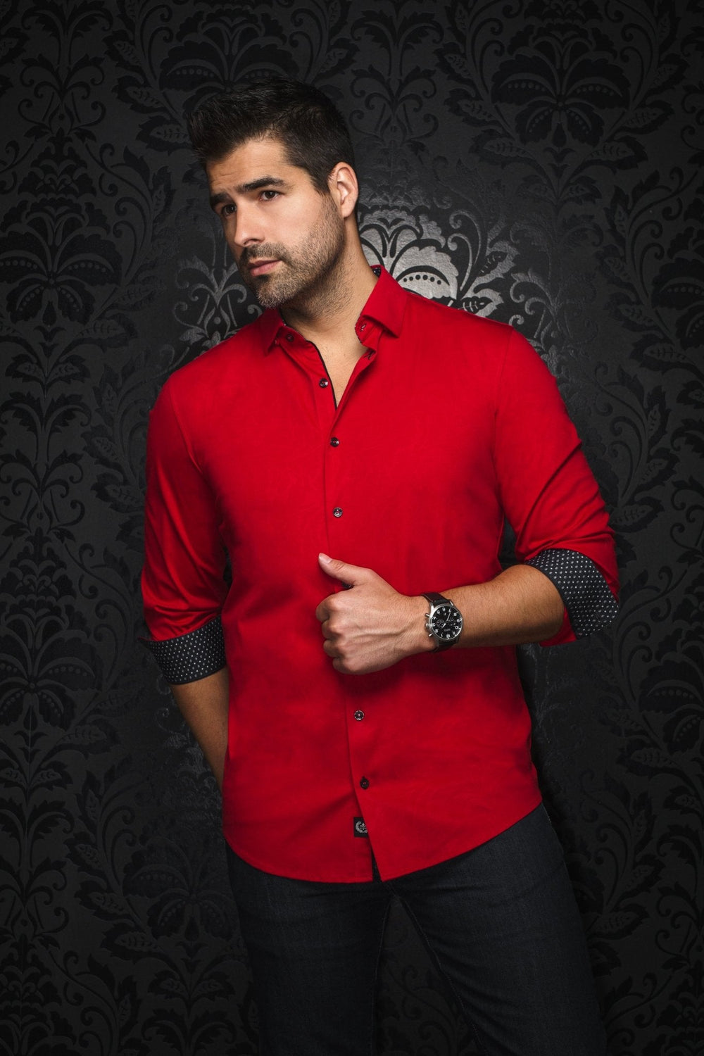 CHEMISE | DUNN, Red - AU NOIR