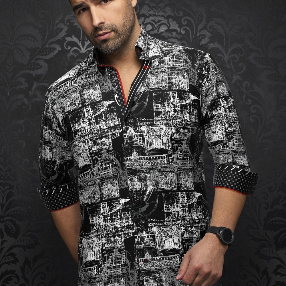 CHEMISE | FLORENSIO, Black White - AU NOIR