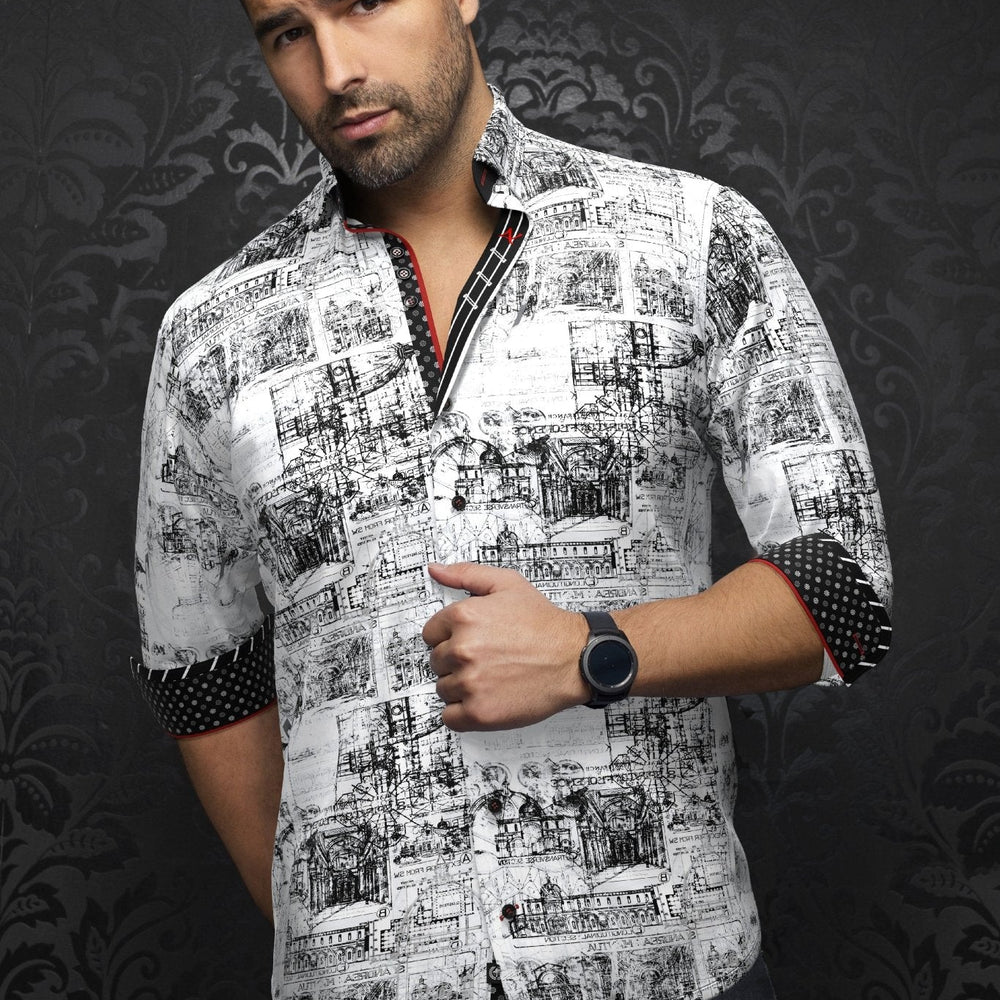 CHEMISE | FLORENSIO, White Black - AU NOIR