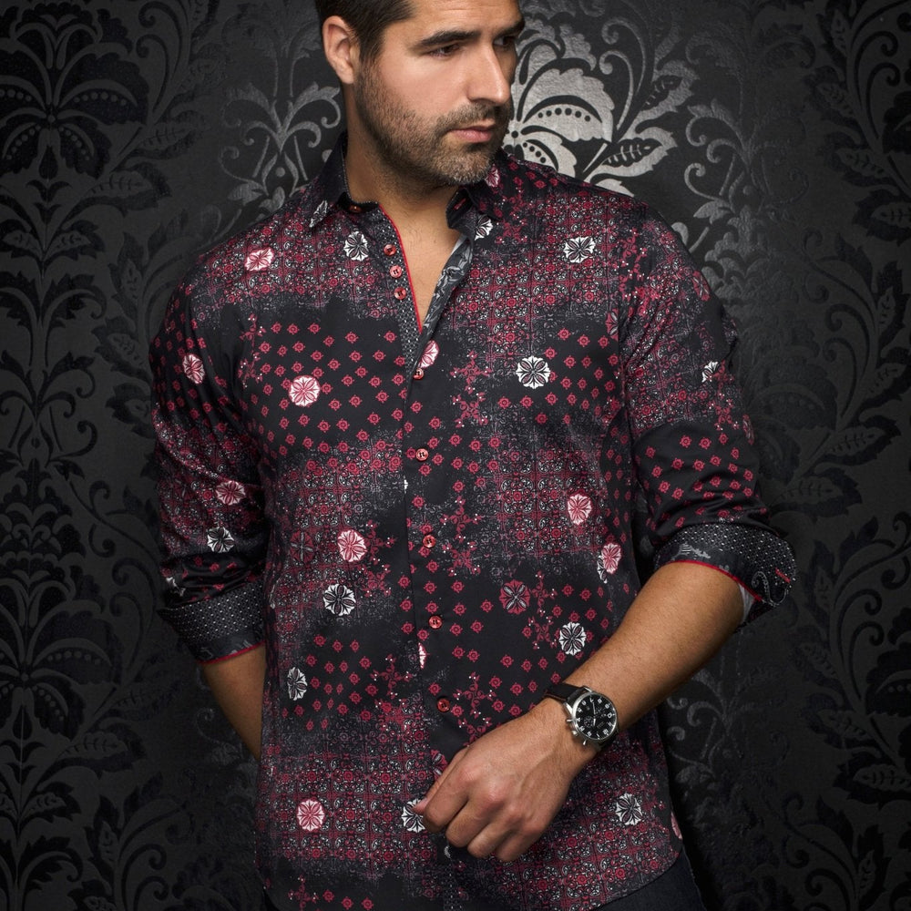 CHEMISE | FlORIANI, Black Red - AU NOIR