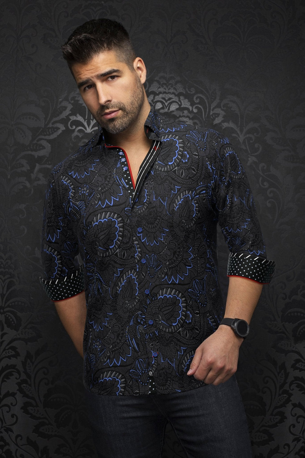 CHEMISE | KAHLO, Black Blue - AU NOIR