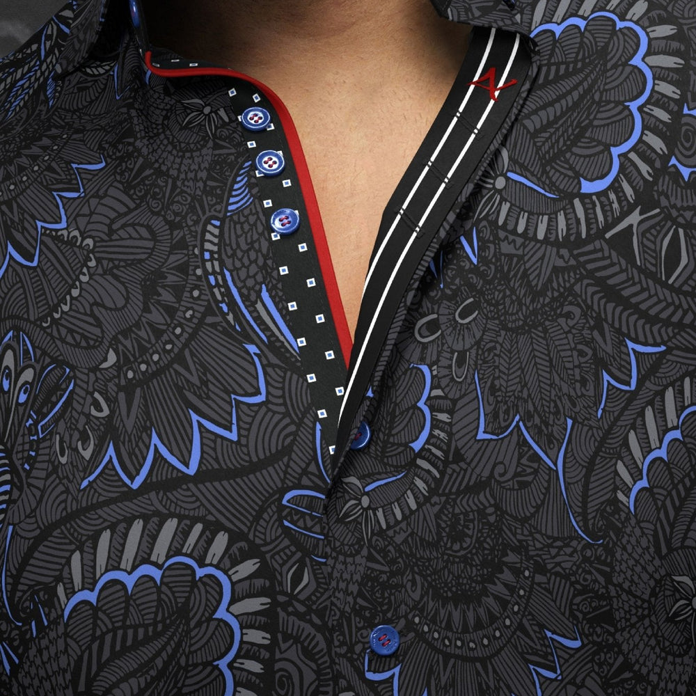 
                      
                        CHEMISE | KAHLO, Black Blue - AU NOIR
                      
                    