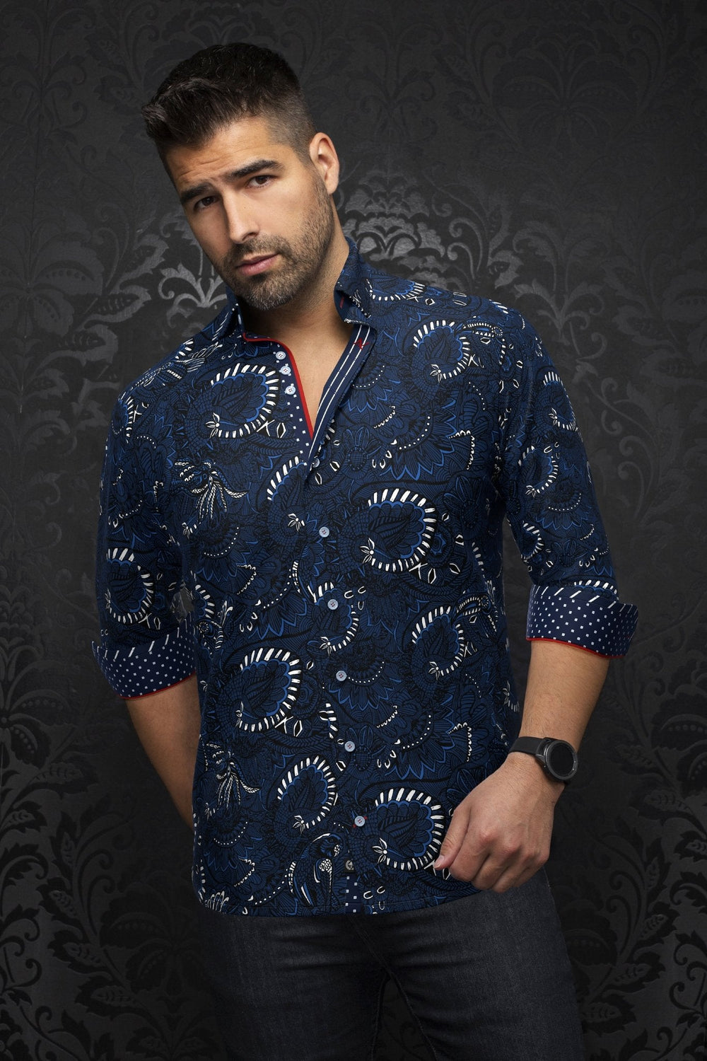 CHEMISE | KAHLO, Navy - AU NOIR