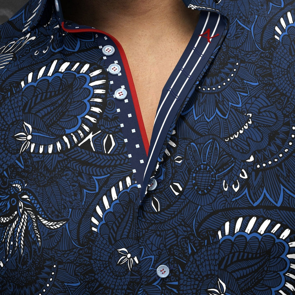 
                  
                    CHEMISE | KAHLO, Navy - AU NOIR
                  
                