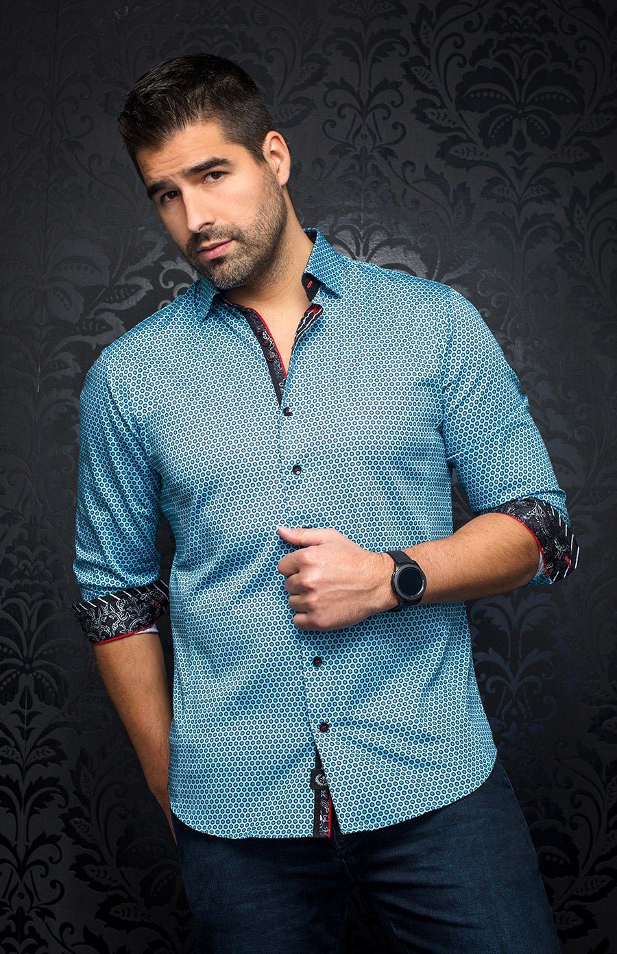 Chemise - KNOX, Turquoise - AU NOIR