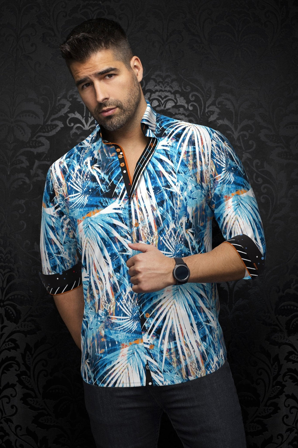 CHEMISE | KYLIAN, Turquoise - AU NOIR