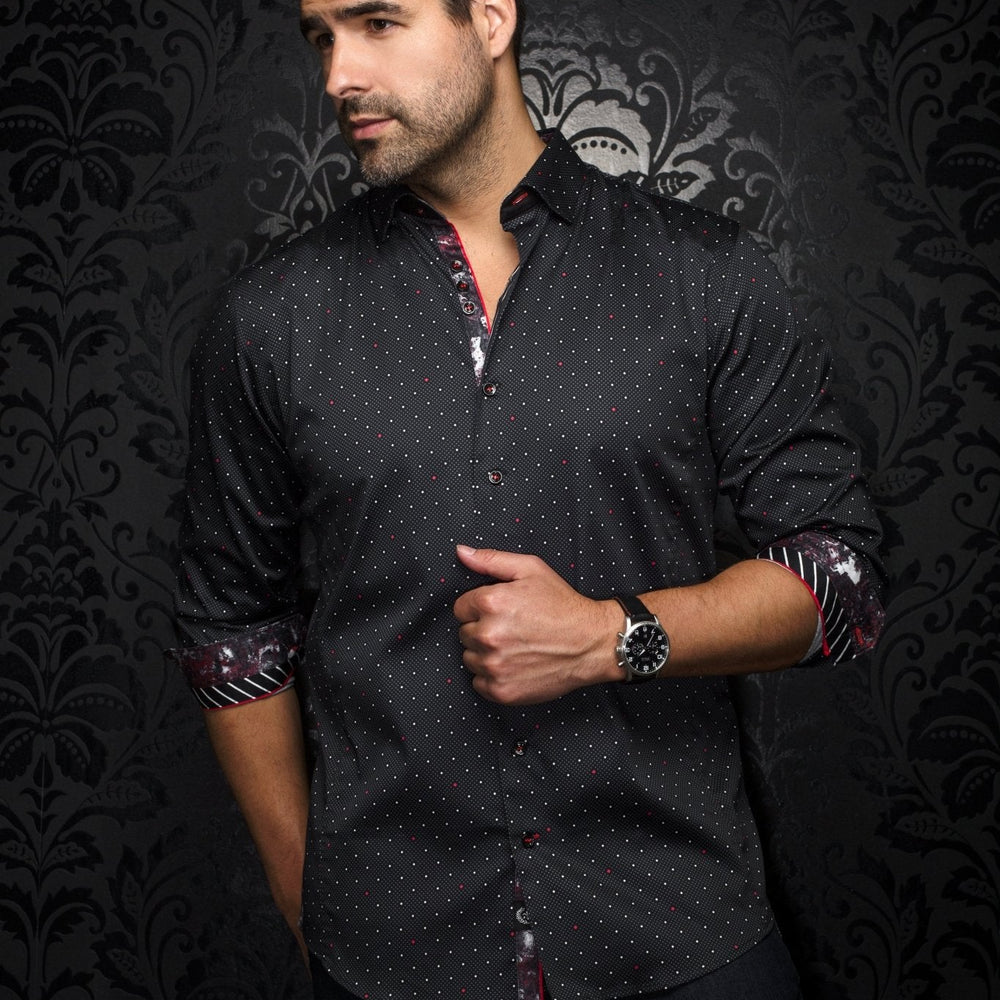 CHEMISE | LANZANI, Black Red - AU NOIR