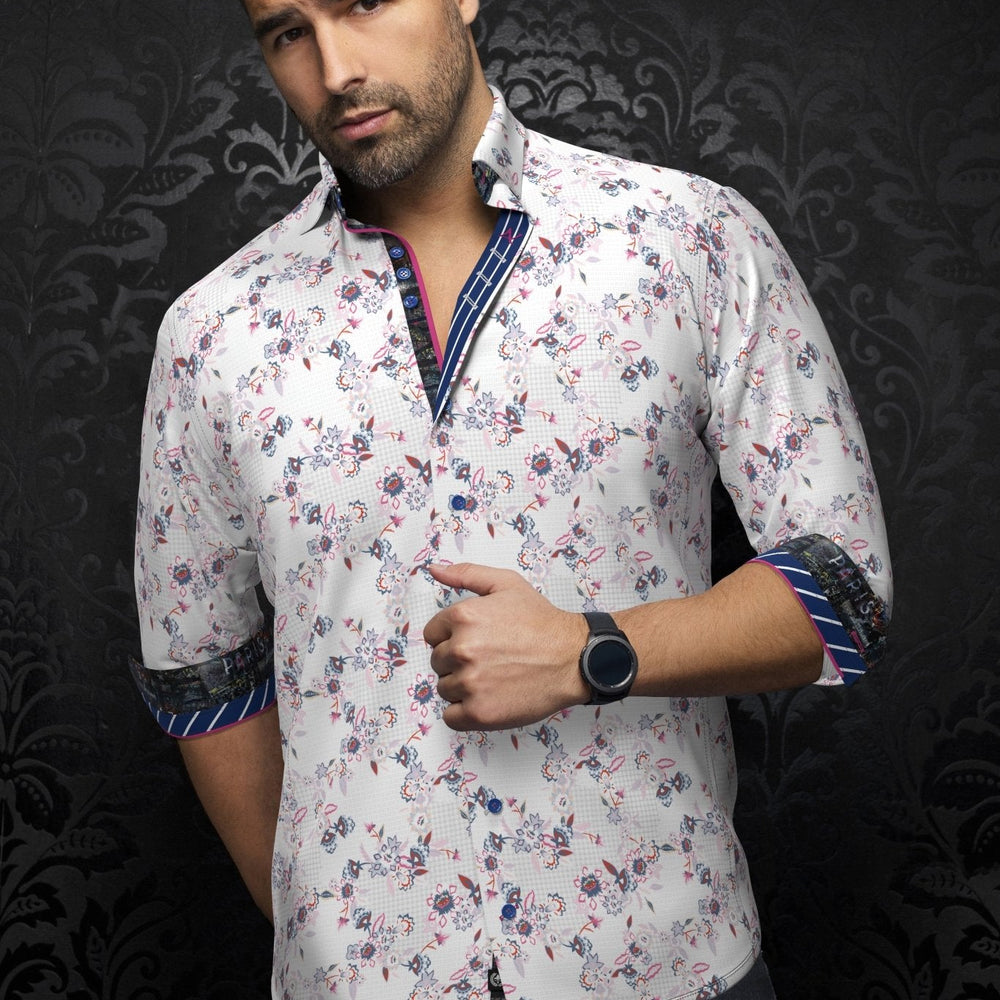 CHEMISE | LINERO, White Pink - AU NOIR