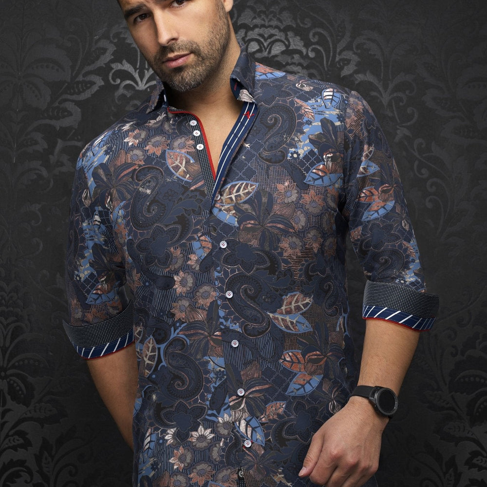 
                  
                    CHEMISE | MACHADO, Navy Rust - AU NOIR
                  
                