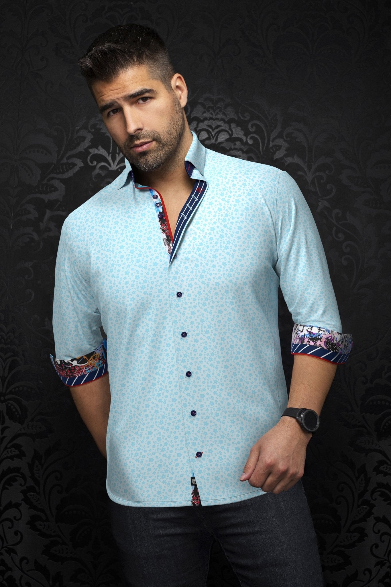 CHEMISE | MINORI, Turquoise - AU NOIR