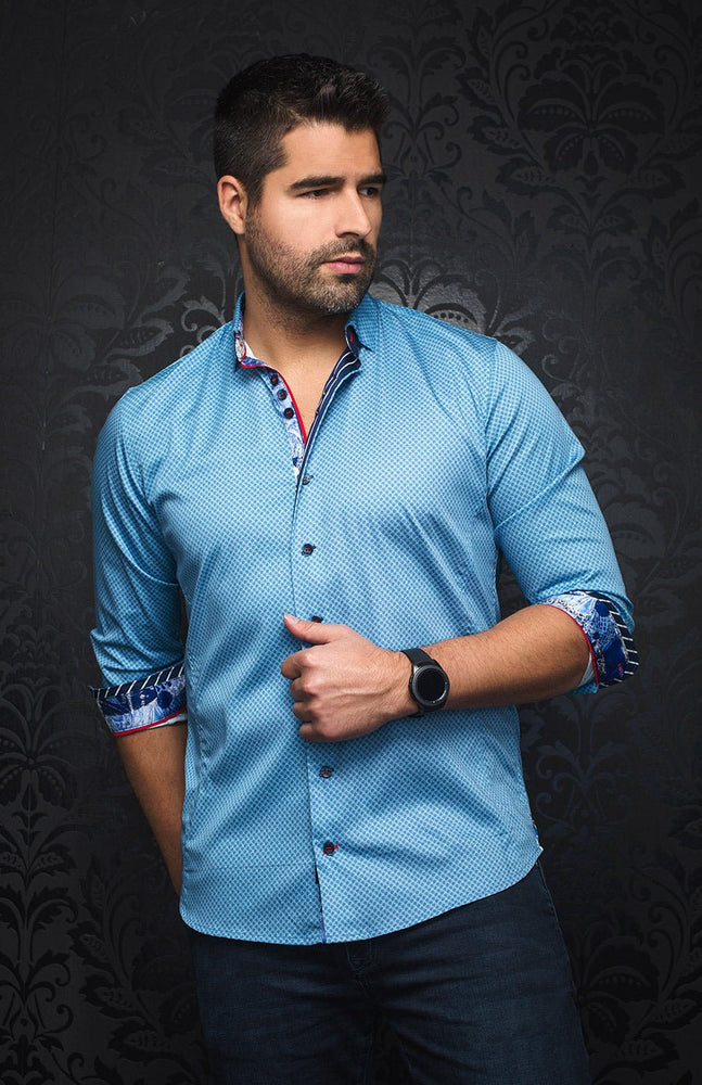 Chemise - MUZIO, Light blue - AU NOIR