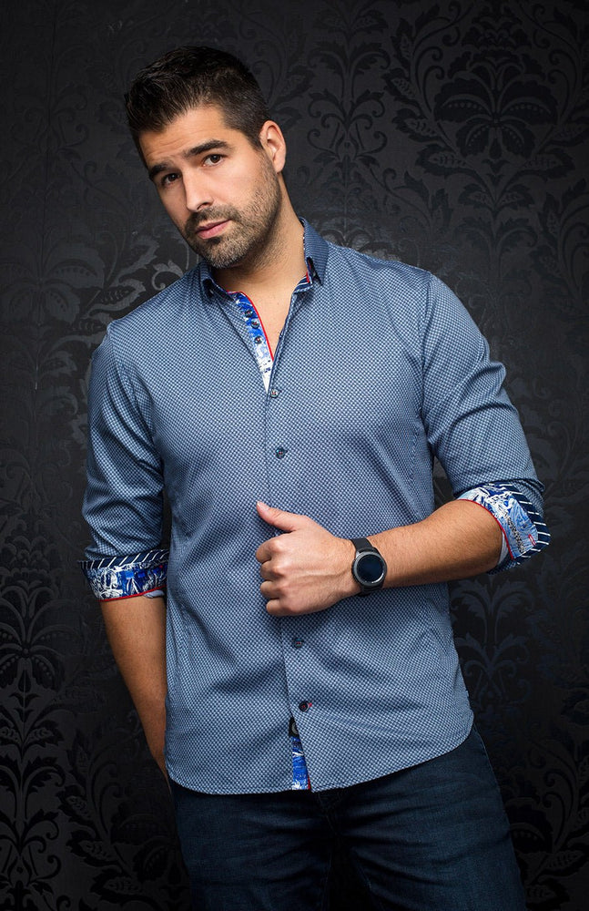 Chemise - MUZIO, Navy - AU NOIR