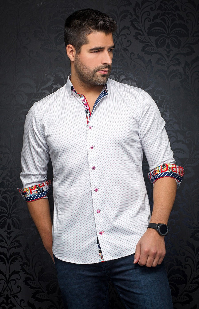 Chemise - PALMER, White Fuchsia - AU NOIR