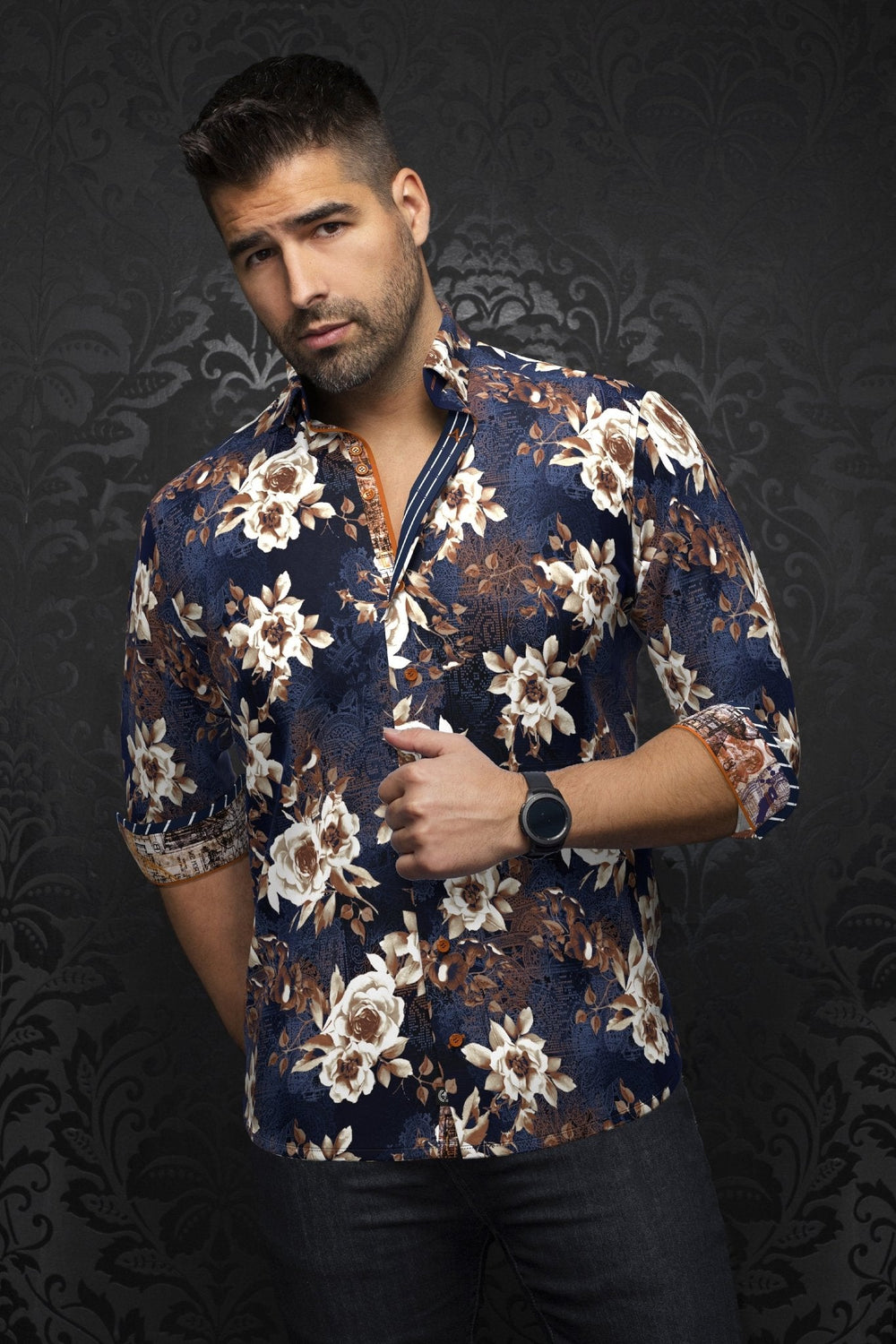 CHEMISE | ROSSETTI, Navy - AU NOIR