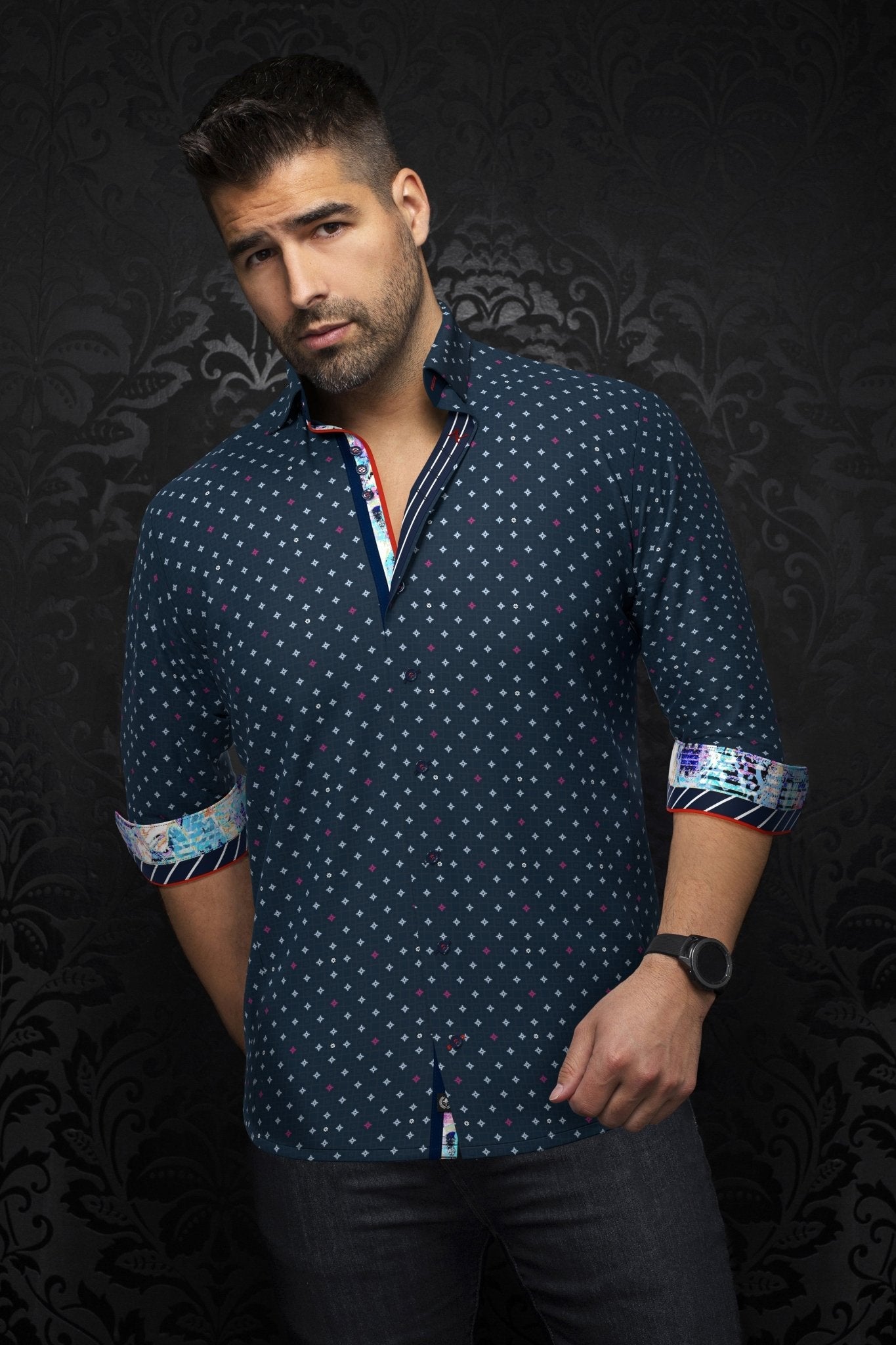 CHEMISE | ROWAN, Navy - AU NOIR