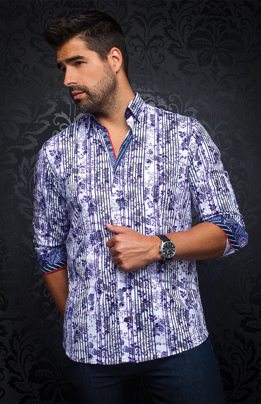 Chemise | RUBIO, Purple - AU NOIR