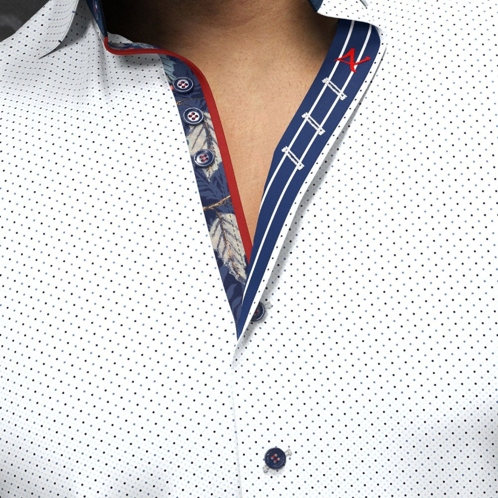 
                      
                        CHEMISE | SALAZAR, white navy - AU NOIR
                      
                    