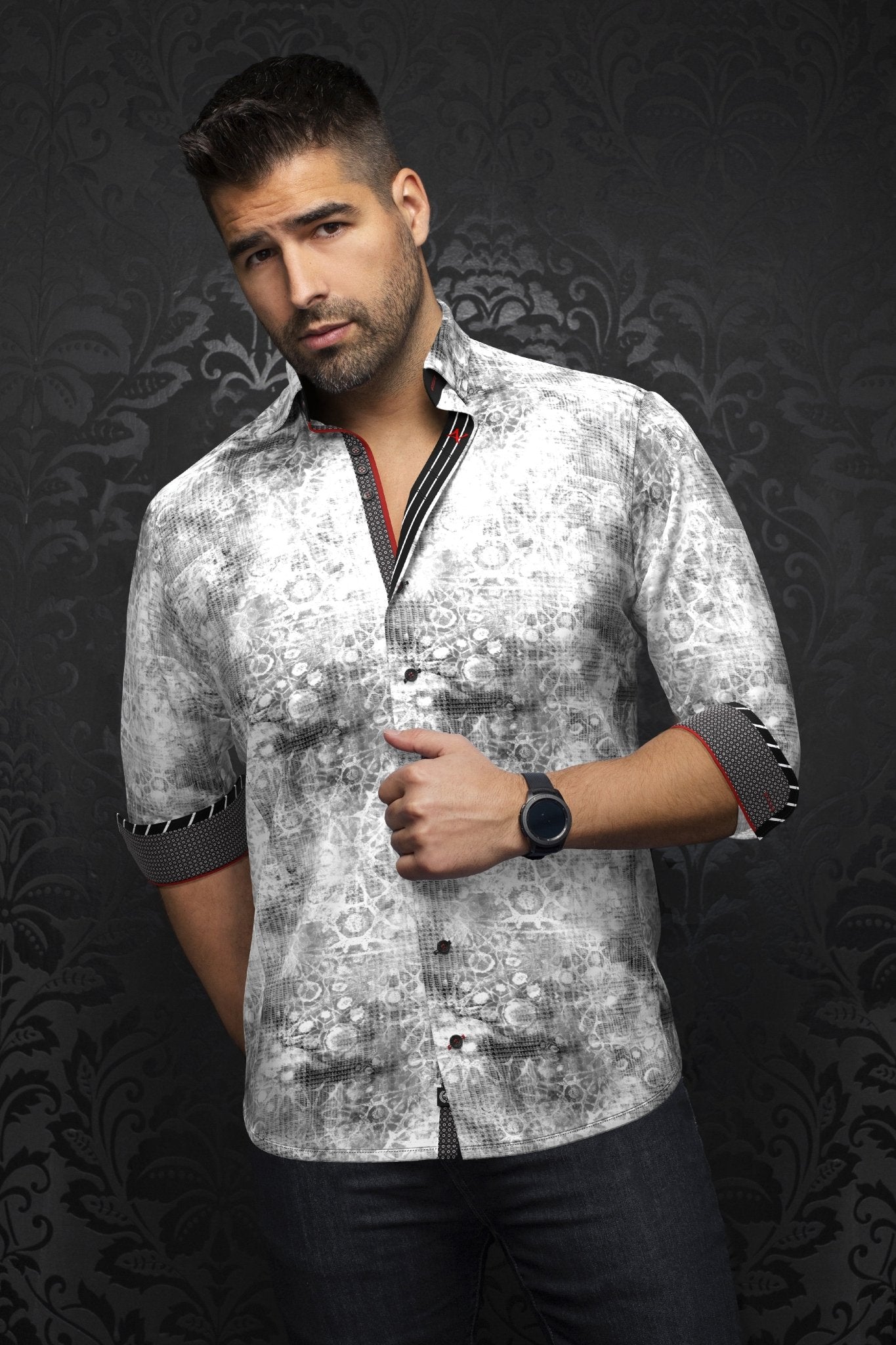 CHEMISE | SHIBORI, White - AU NOIR