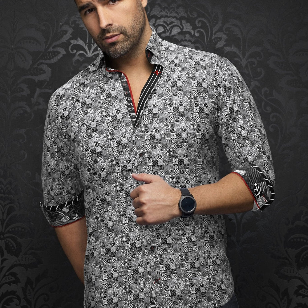 
                  
                    CHEMISE | SOLLOZZO, Black White - AU NOIR
                  
                