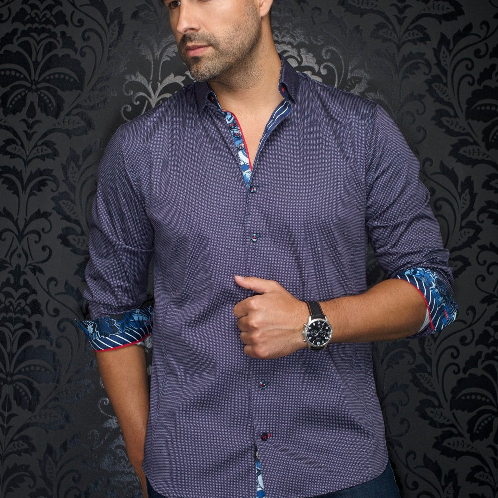 
                  
                    CHEMISE | SOSA, Navy Red - AU NOIR
                  
                