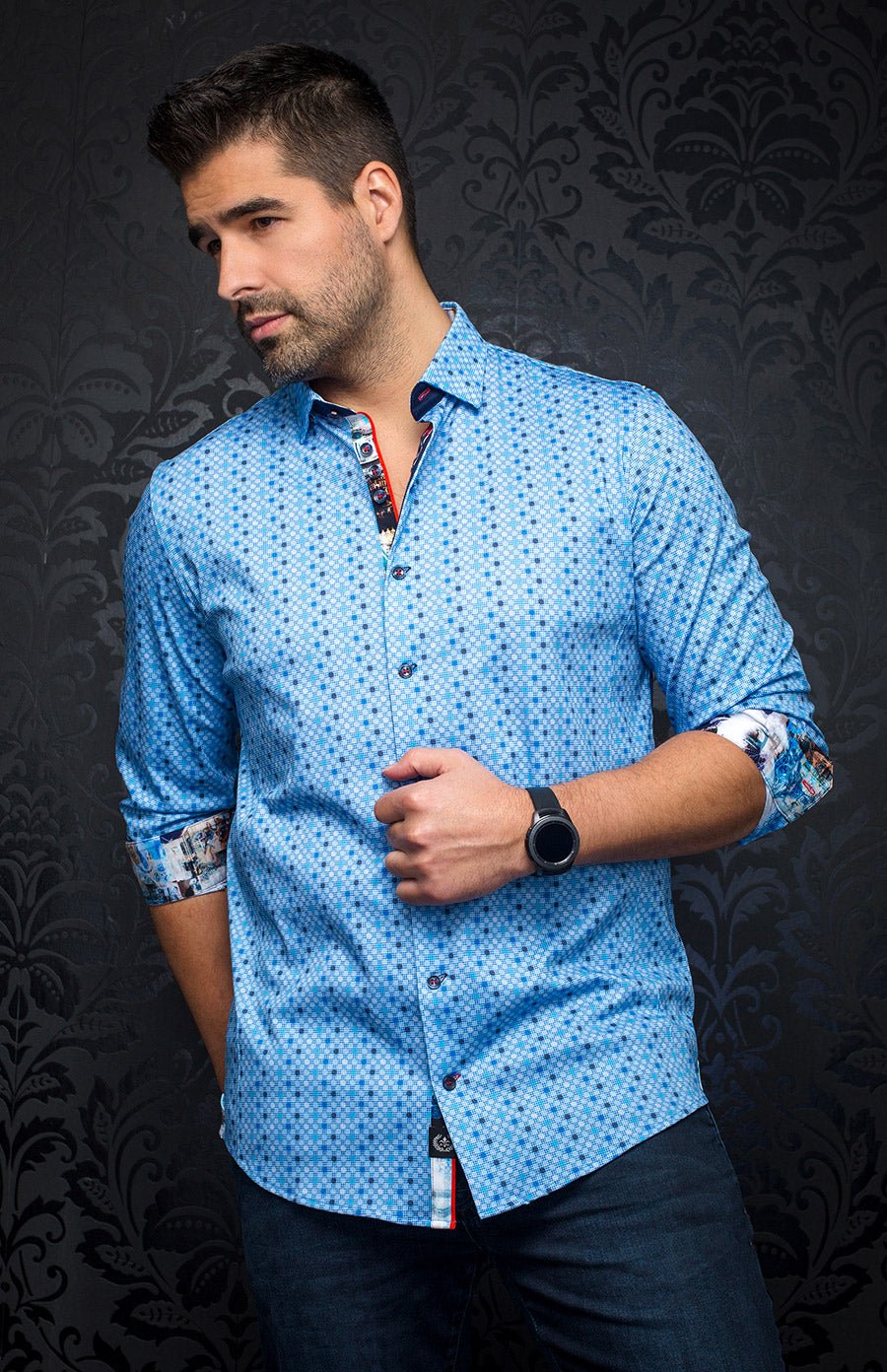 Chemise - TREVIS, Light blue - AU NOIR