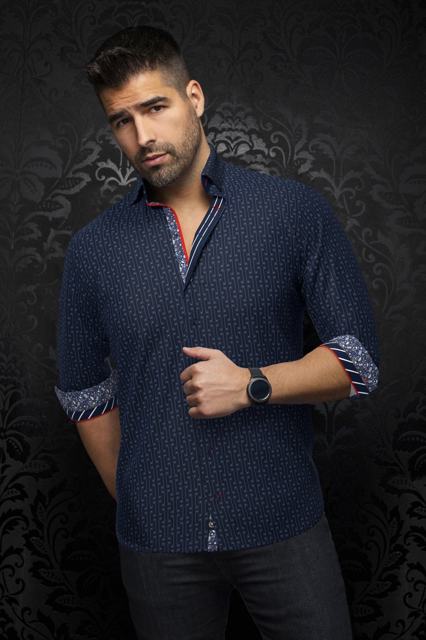 CHEMISE | UNDERWOOD, Navy - AU NOIR