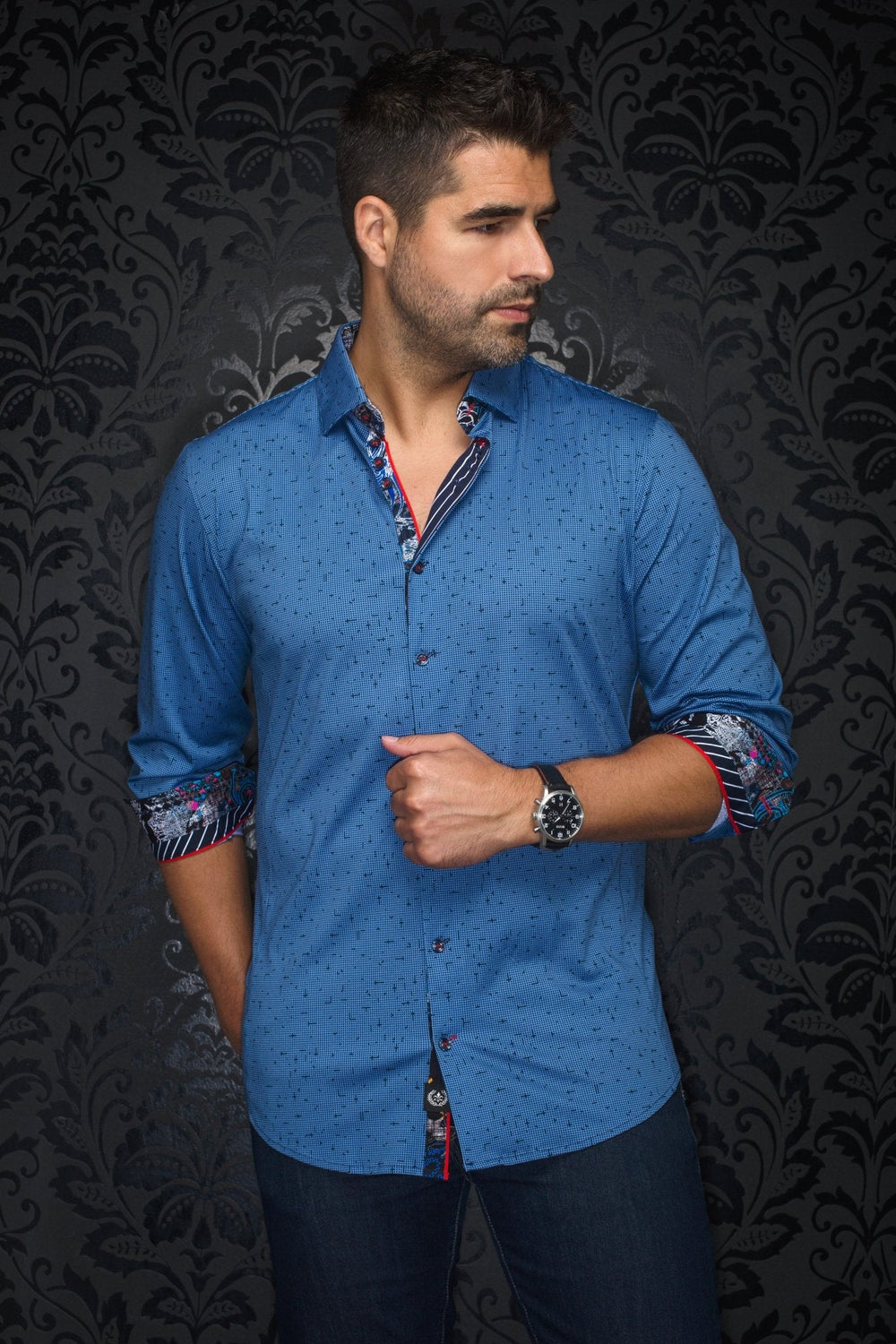 CHEMISE | WALLACE, Steel Blue - AU NOIR