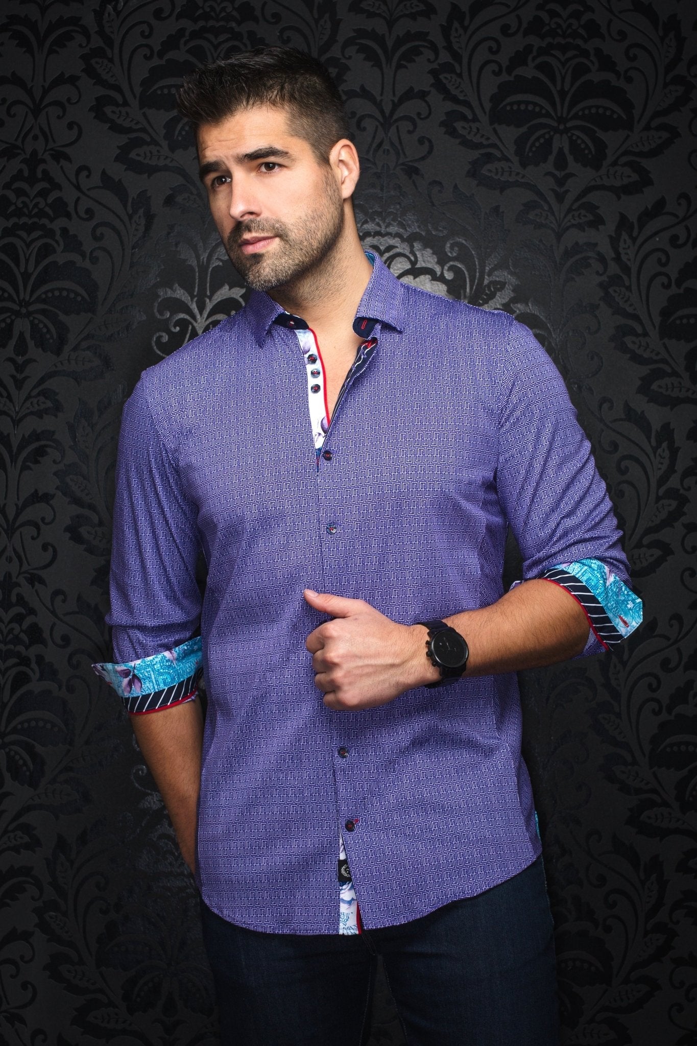 CHEMISE | ZIONI, Lavender - AU NOIR